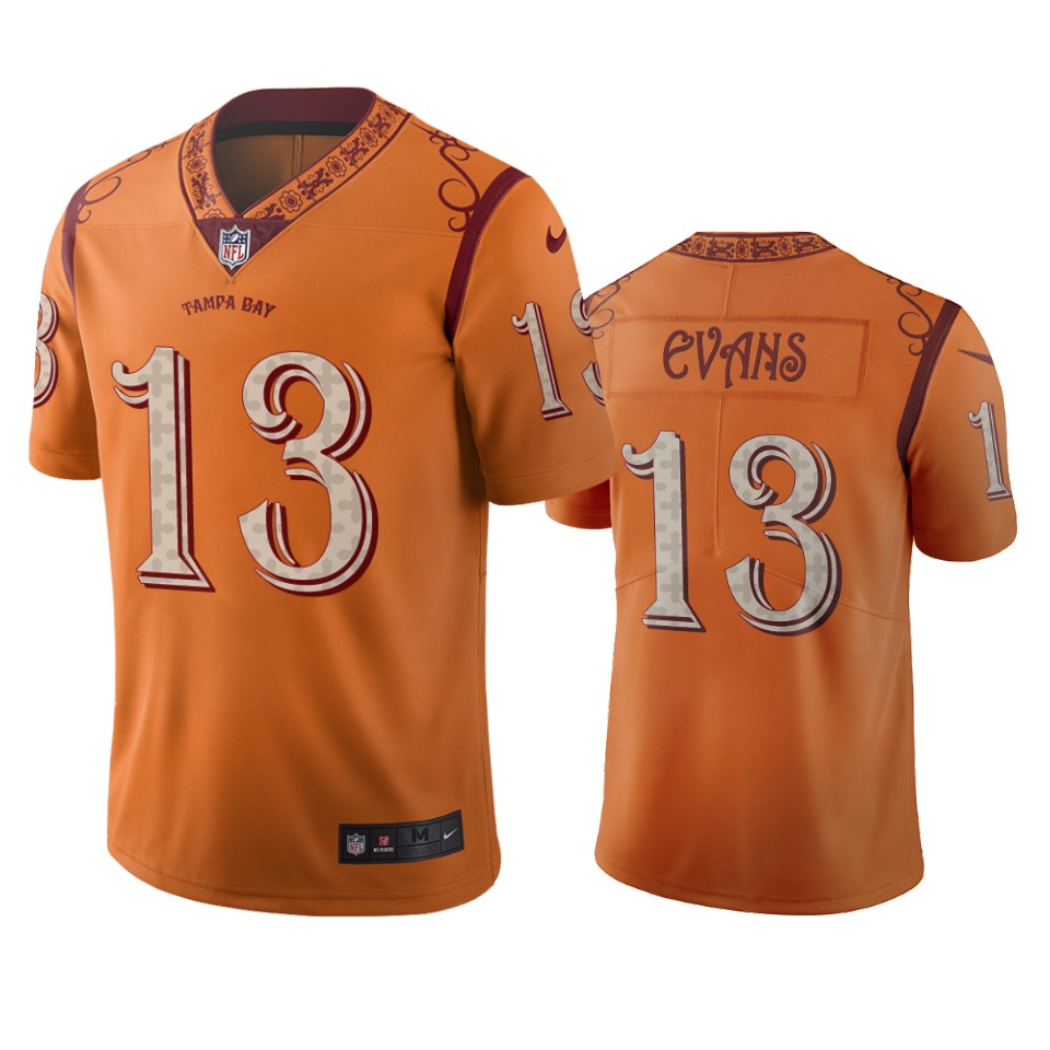 Tampa Bay Buccaneers #13 Mike Evans Orange Vapor Limited City Edition Jersey Tampa Bay Buccaneers #13 Mike Evans Orange Vapor Limited City Edition Jersey