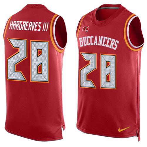 Nike Buccaneers #28 Vernon Hargreaves III Red Team Color Men's Stitched NFL Limited Tank Top Jersey Nike Buccaneers #28 Vernon Hargreaves III Red Team Color Men's Stitched NFL Limited Tank Top Jersey