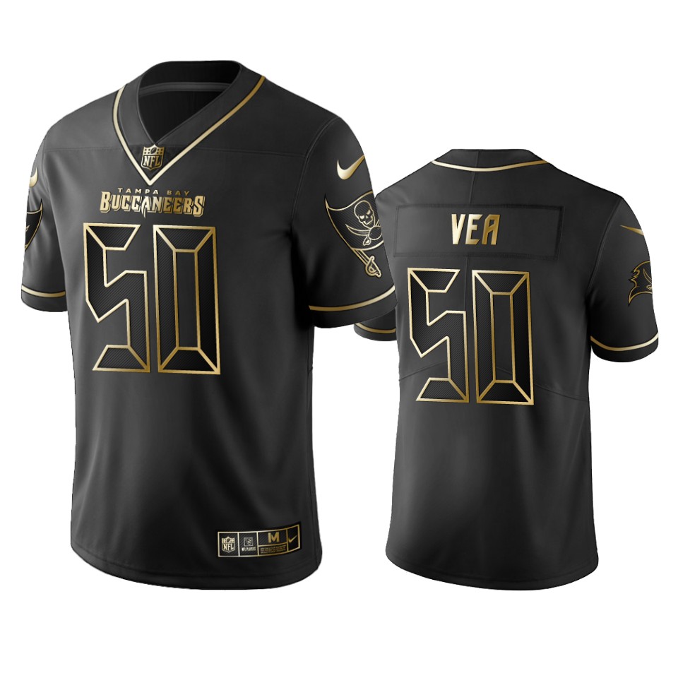 Buccaneers #50 Vita Vea Men's Stitched NFL Vapor Untouchable Limited Black Golden Jersey Buccaneers #50 Vita Vea Men's Stitched NFL Vapor Untouchable Limited Black Golden Jersey