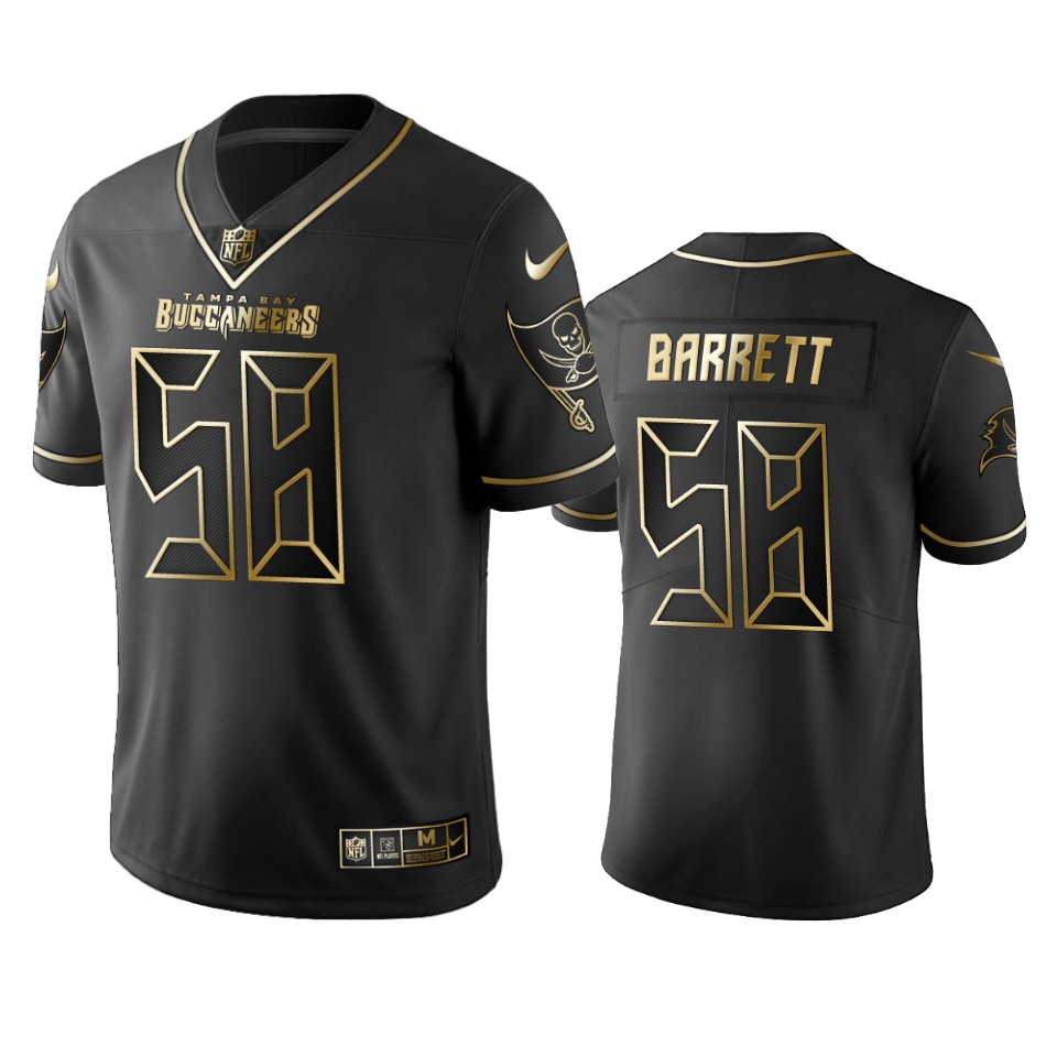 Buccaneers #58 Shaquil Barrett Men's Stitched NFL Vapor Untouchable Limited Black Golden Jersey Buccaneers #58 Shaquil Barrett Men's Stitched NFL Vapor Untouchable Limited Black Golden Jersey