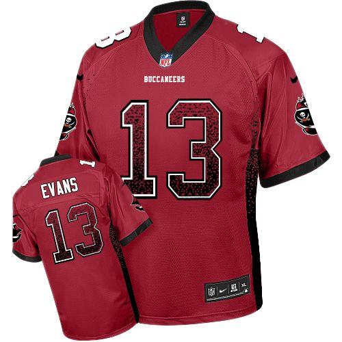 Nike Buccaneers #13 Mike Evans Red Team Color Men's Stitched NFL Elite Drift Fashion Jersey Nike Buccaneers #13 Mike Evans Red Team Color Men's Stitched NFL Elite Drift Fashion Jersey