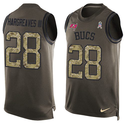 Nike Buccaneers #28 Vernon Hargreaves III Green Men's Stitched NFL Limited Salute To Service Tank Top Jersey Nike Buccaneers #28 Vernon Hargreaves III Green Men's Stitched NFL Limited Salute To Service Tank Top Jersey