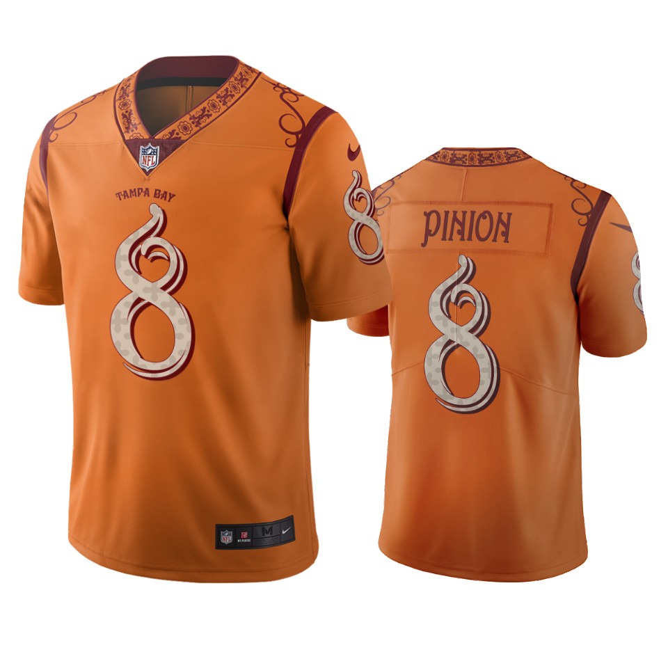 Tampa Bay Buccaneers #8 Bradley Pinion Orange Vapor Limited City Edition Jersey Tampa Bay Buccaneers #8 Bradley Pinion Orange Vapor Limited City Edition Jersey