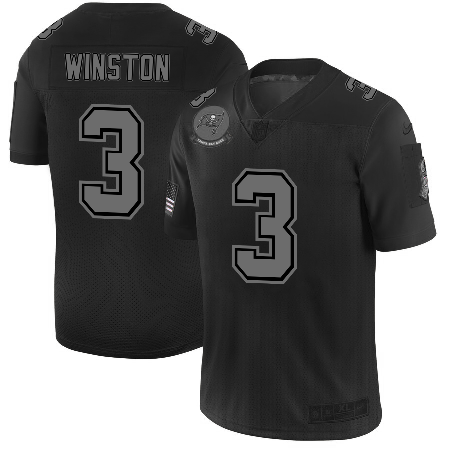 Tampa Bay Buccaneers #3 Jameis Winston Men's Nike Black 2019 Salute to Service Limited Stitched NFL Jersey Tampa Bay Buccaneers #3 Jameis Winston Men's Nike Black 2019 Salute to Service Limited Stitched NFL Jersey