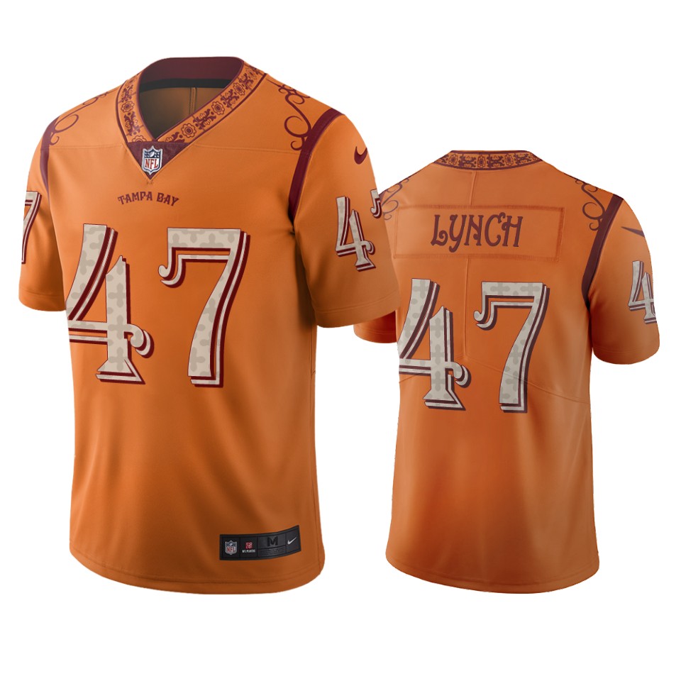 Tampa Bay Buccaneers #47 John Lynch Orange Vapor Limited City Edition Jersey Tampa Bay Buccaneers #47 John Lynch Orange Vapor Limited City Edition Jersey