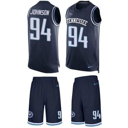 Nike Titans #94 Austin Johnson Navy Blue Team Color Men's Stitched NFL Limited Tank Top Suit Jersey Nike Titans #94 Austin Johnson Navy Blue Team Color Men's Stitched NFL Limited Tank Top Suit Jersey