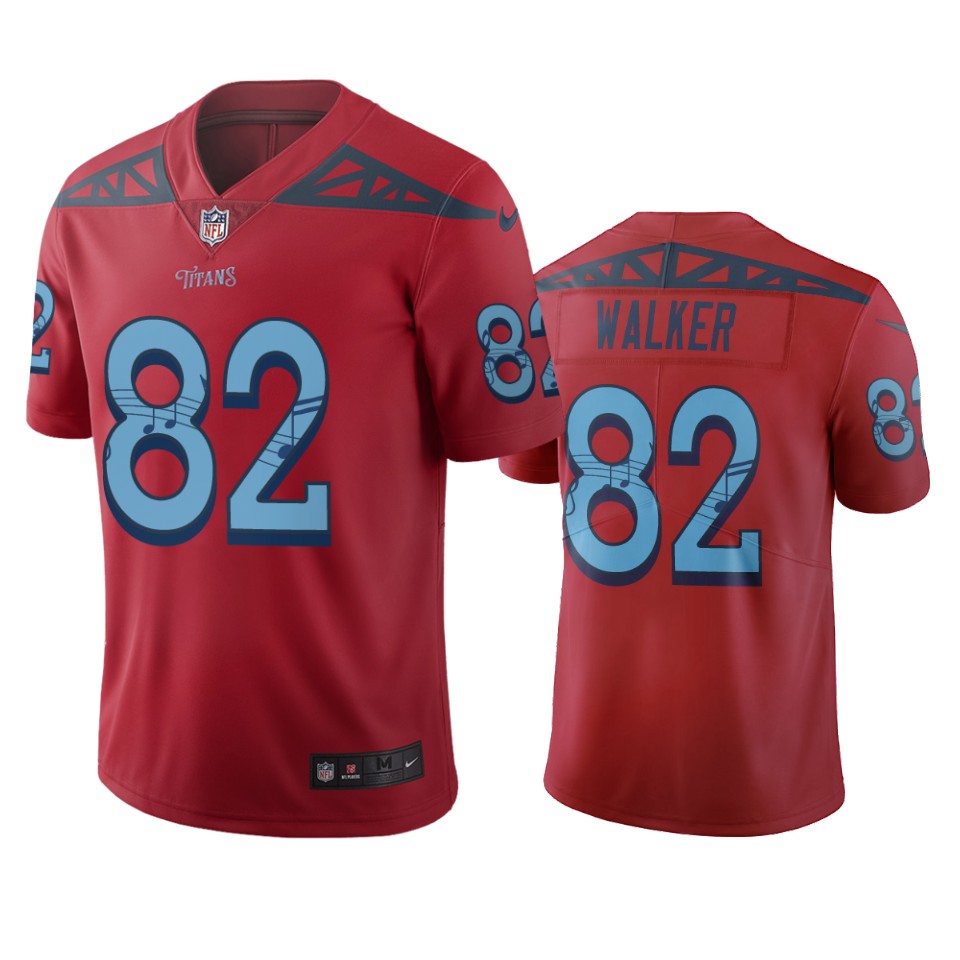 Tennessee Titans #82 Delanie Walker Red Vapor Limited City Edition NFL Jersey Tennessee Titans #82 Delanie Walker Red Vapor Limited City Edition NFL Jersey