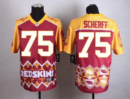Nike Redskins #75 Brandon Scherff Burgundy Red Men's Stitched NFL Elite Noble Fashion Jersey Nike Redskins #75 Brandon Scherff Burgundy Red Men's Stitched NFL Elite Noble Fashion Jersey