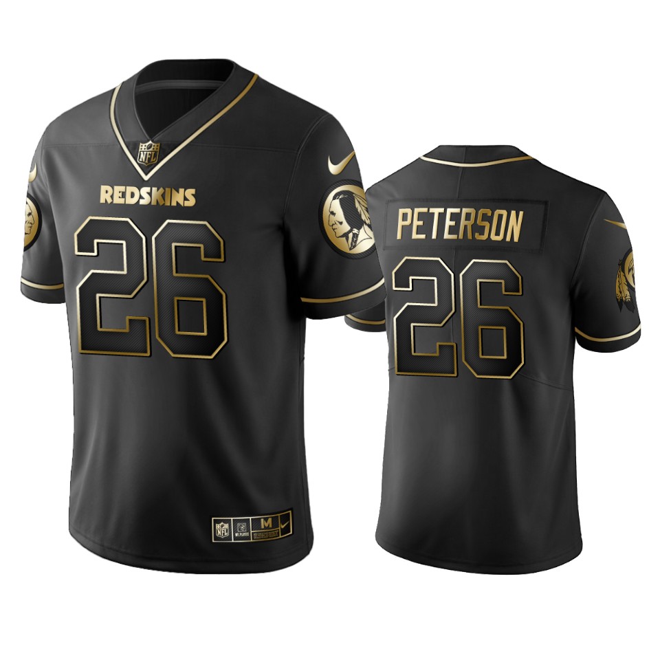 Redskins #26 Adrian Peterson Men's Stitched NFL Vapor Untouchable Limited Black Golden Jersey Redskins #26 Adrian Peterson Men's Stitched NFL Vapor Untouchable Limited Black Golden Jersey
