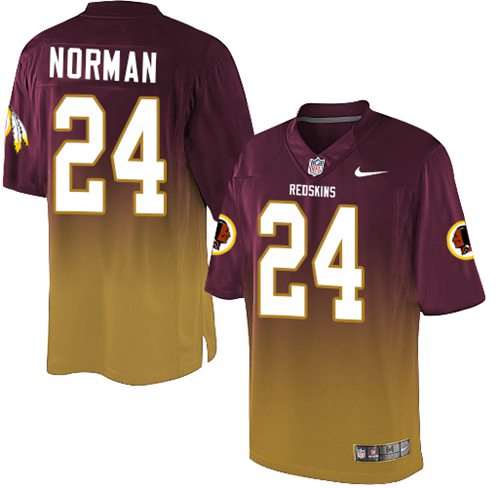 Nike Redskins #24 Josh Norman Burgundy Red/Gold Men's Stitched NFL Elite Fadeaway Fashion Jersey Nike Redskins #24 Josh Norman Burgundy Red/Gold Men's Stitched NFL Elite Fadeaway Fashion Jersey