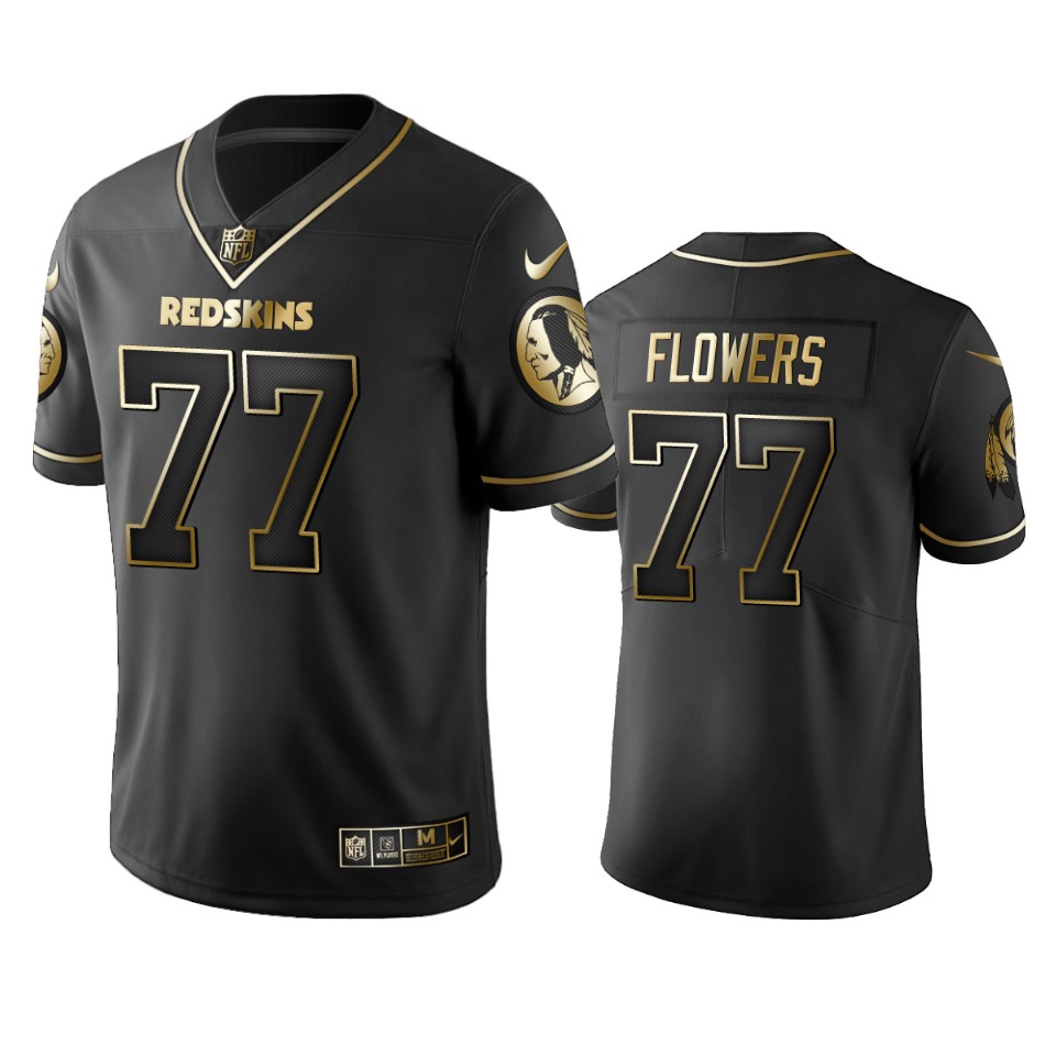 Redskins #77 Ereck Flowers Men's Stitched NFL Vapor Untouchable Limited Black Golden Jersey Redskins #77 Ereck Flowers Men's Stitched NFL Vapor Untouchable Limited Black Golden Jersey