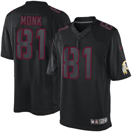 Nike Redskins #81 Art Monk Black Men's Stitched NFL Impact Limited Jersey Nike Redskins #81 Art Monk Black Men's Stitched NFL Impact Limited Jersey