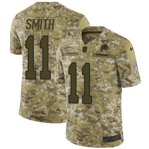 Nike Redskins #11 Alex Smith Camo Men's Stitched NFL Limited 2018 Salute To Service Jersey Nike Redskins #11 Alex Smith Camo Men's Stitched NFL Limited 2018 Salute To Service Jersey