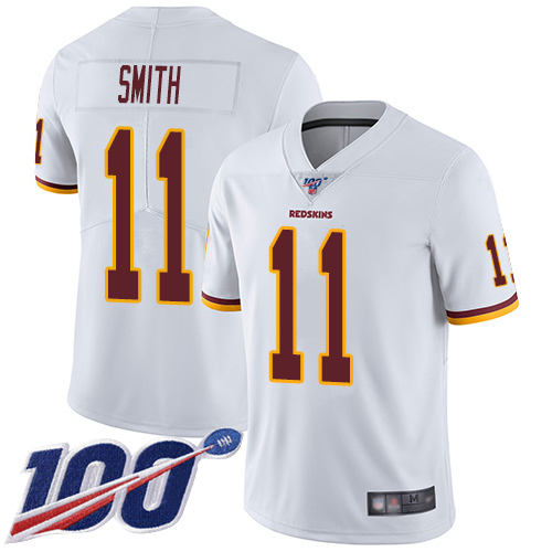 Nike Redskins #11 Alex Smith White Men's Stitched NFL 100th Season Vapor Limited Jersey Nike Redskins #11 Alex Smith White Men's Stitched NFL 100th Season Vapor Limited Jersey