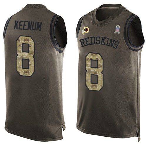 Nike Redskins #8 Case Keenum Green Men's Stitched NFL Limited Salute To Service Tank Top Jersey Nike Redskins #8 Case Keenum Green Men's Stitched NFL Limited Salute To Service Tank Top Jersey