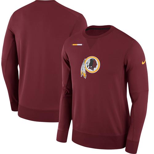 Men's Washington Redskins Nike Burgundy Sideline Team Logo Performance Sweatshirt Men's Washington Redskins Nike Burgundy Sideline Team Logo Performance Sweatshirt