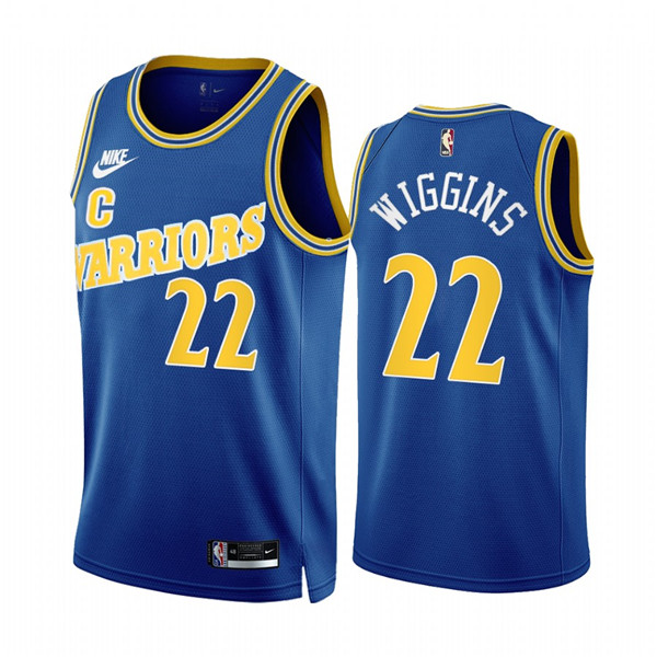 Men's Golden State Warriors #22 Andrew Wiggins 2022/23 Royal Classic Edition Stitched Basketball Jersey Men's Golden State Warriors #22 Andrew Wiggins 2022/23 Royal Classic Edition Stitched Basketball Jersey