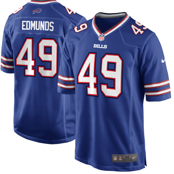Men's Buffalo Bills #49 Tremaine Edmunds Royal NFL Draft First Round Pick Game Jersey Men's Buffalo Bills #49 Tremaine Edmunds Royal NFL Draft First Round Pick Game Jersey