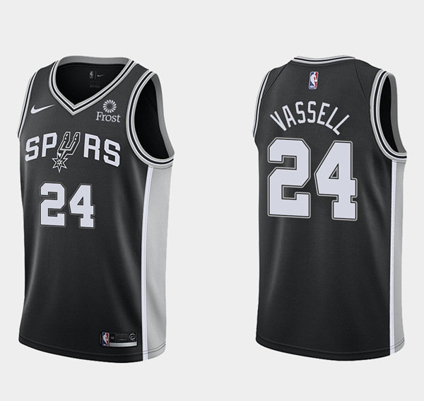 Men's Black San Antonio Spurs #24 Devin Vassell Icon Edition Stitched Jersey Men's Black San Antonio Spurs #24 Devin Vassell Icon Edition Stitched Jersey