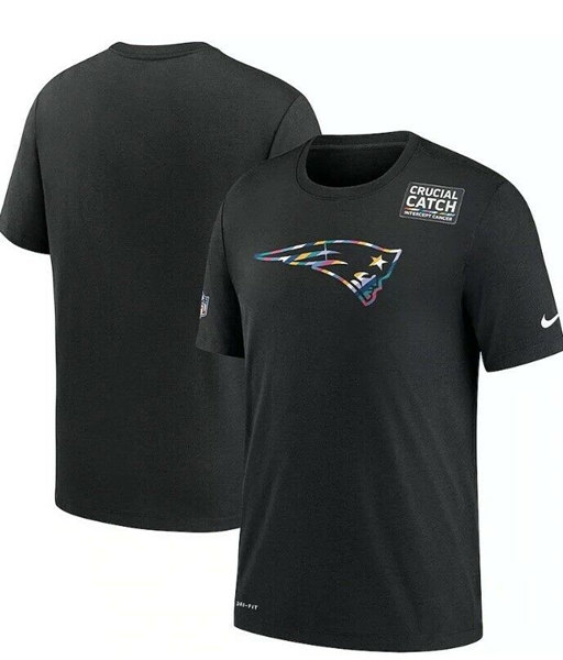 Men's New England Patriots CCharcoal Crucial Catch Performance T-Shirt Men's New England Patriots CCharcoal Crucial Catch Performance T-Shirt