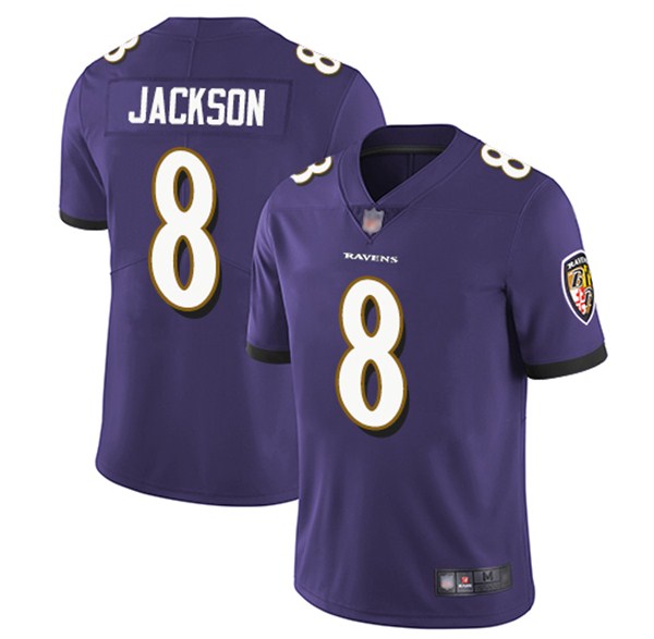 Men's Baltimore Ravens #8 Lamar Jackson Purple 2018 NFL Draft Vapor Untouchable Limited Jersey Men's Baltimore Ravens #8 Lamar Jackson Purple 2018 NFL Draft Vapor Untouchable Limited Jersey