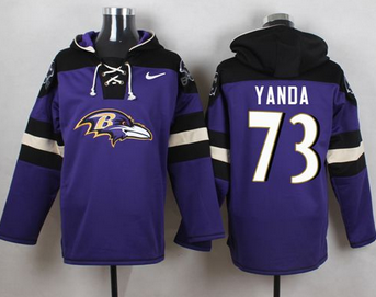 Men's Baltimore Ravens Customized Purple Pullover Hoodie Men's Baltimore Ravens Customized Purple Pullover Hoodie