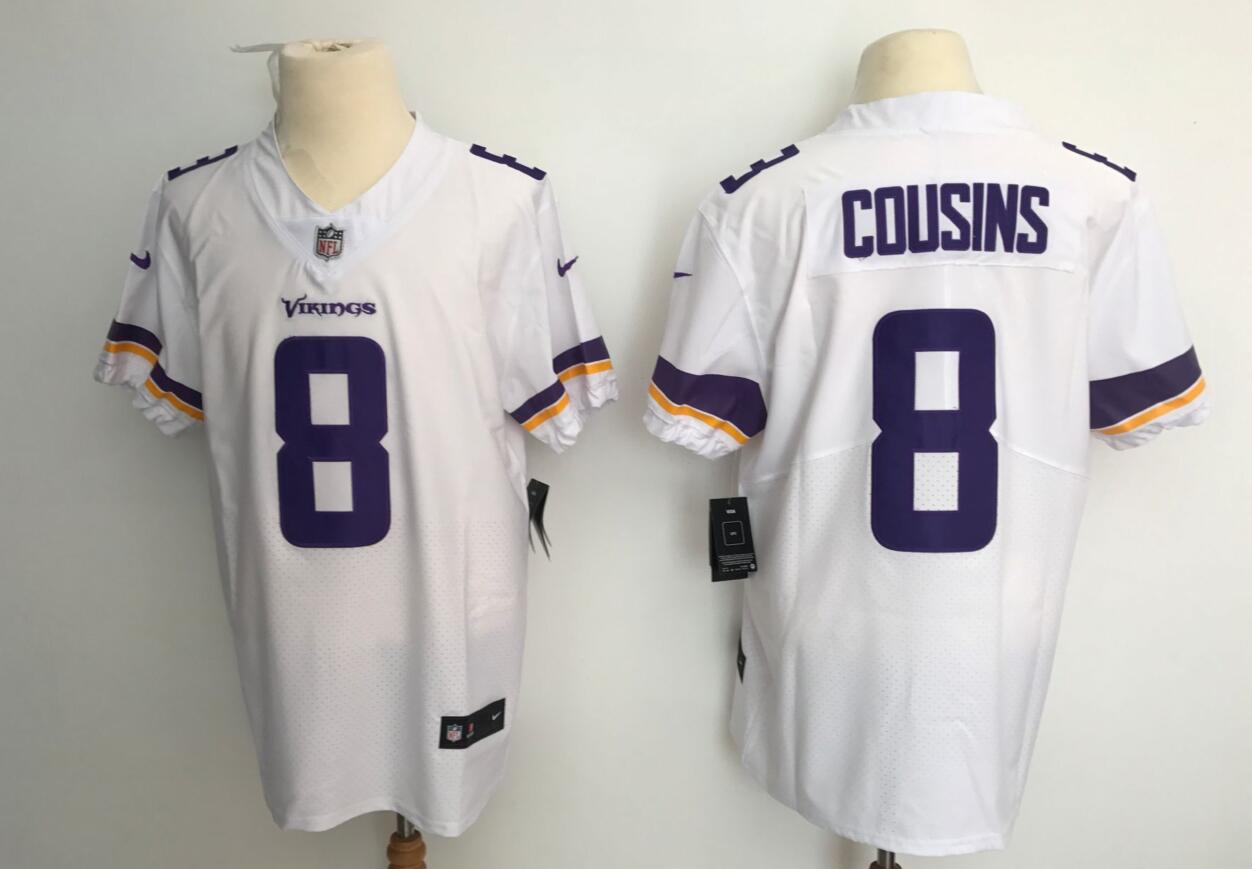 Men's Minnesota Vikings #8 Kirk Cousins White Vapor Untouchable Limited Stitched NFL Jersey
