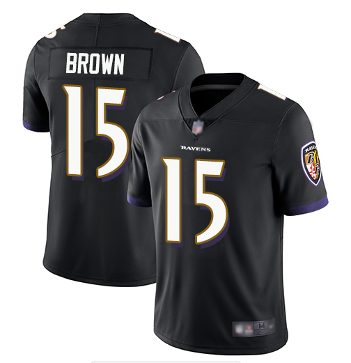 Men's Baltimore Ravens #15 Marquise Brown Black Vapor Untouchable Limited NFL Jersey Men's Baltimore Ravens #15 Marquise Brown Black Vapor Untouchable Limited NFL Jersey