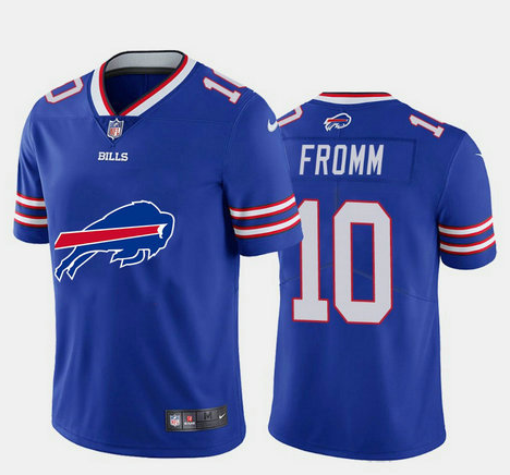 Men's Buffalo Bills #10 Jake Fromm Blue 2020 Team Big Logo Limited Stitched Jersey Men's Buffalo Bills #10 Jake Fromm Blue 2020 Team Big Logo Limited Stitched Jersey