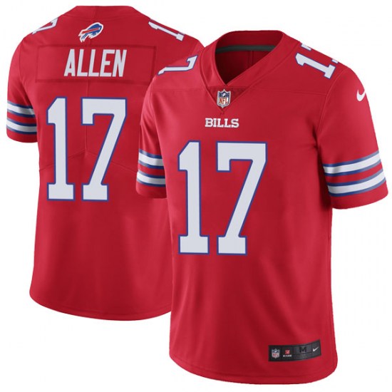 Men's Buffalo Bills #17 Josh Allen 100th Season Red Vapor Untouchable Limited Stitched NFL Jersey Men's Buffalo Bills #17 Josh Allen 100th Season Red Vapor Untouchable Limited Stitched NFL Jersey