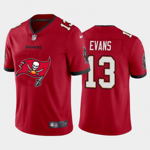 Men's Tampa Bay Buccaneers #13 Mike Evans Red 2020 Team Big Logo Limited Stitched Jerseymited Stitched Jersey Men's Tampa Bay Buccaneers #13 Mike Evans Red 2020 Team Big Logo Limited Stitched Jerseymited Stitched Jersey