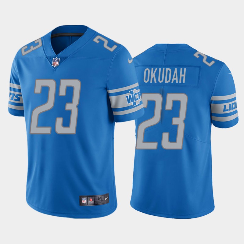 Men's Detroit Lions #23 Jeff Okudah Blue Vapor Untouchable Limited Stitched NFL Jersey Men's Detroit Lions #23 Jeff Okudah Blue Vapor Untouchable Limited Stitched NFL Jersey