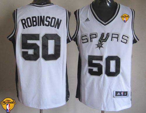 Revolution 30 Spurs #50 David Robinson White Finals Patch Stitched NBA Jersey Revolution 30 Spurs #50 David Robinson White Finals Patch Stitched NBA Jersey