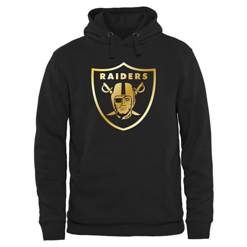Men's Oakland Raiders Pro Line Black Gold Collection Pullover Hoodie Men's Oakland Raiders Pro Line Black Gold Collection Pullover Hoodie