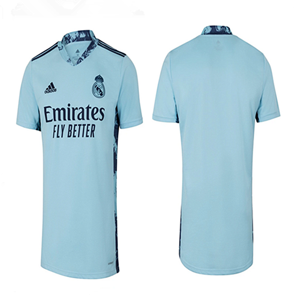 Men's Real Madrid Home GK Shirt 20-21 Ice Blue Men's Real Madrid Home GK Shirt 20-21 Ice Blue