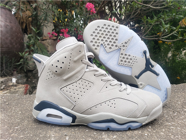 Men's Running Weapon Air Jordan 6 Grey Shoes 049