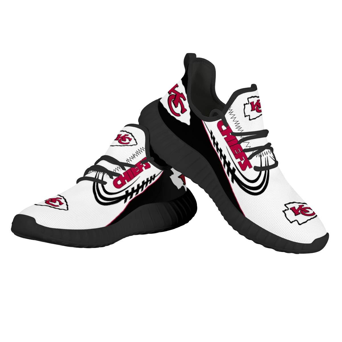 Women's Kansas City Chiefs Mesh Knit Sneakers/Shoes 004 Women's Kansas City Chiefs Mesh Knit Sneakers/Shoes 004