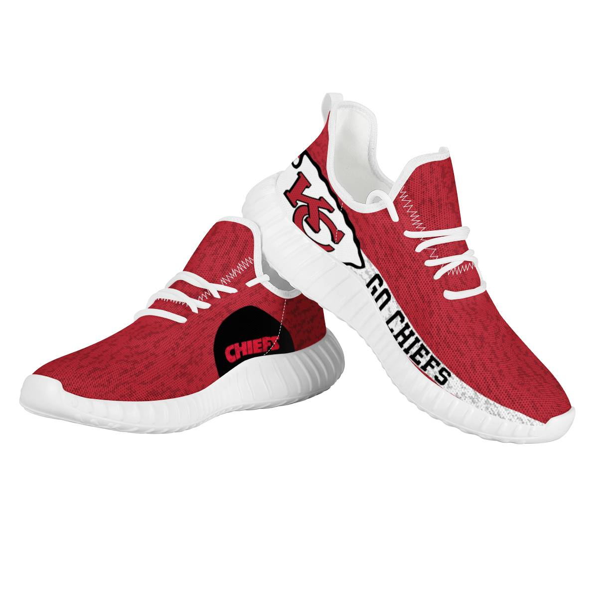 Women's Kansas City Chiefs Mesh Knit Sneakers/Shoes 005 Women's Kansas City Chiefs Mesh Knit Sneakers/Shoes 005