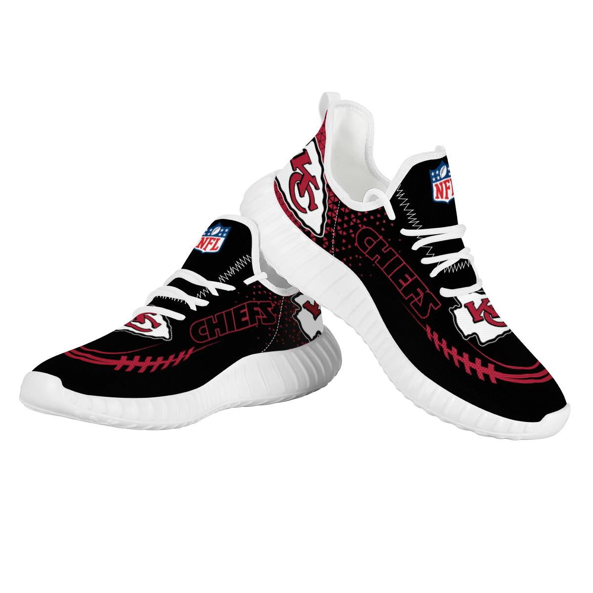 Women's Kansas City Chiefs Mesh Knit Sneakers/Shoes 006