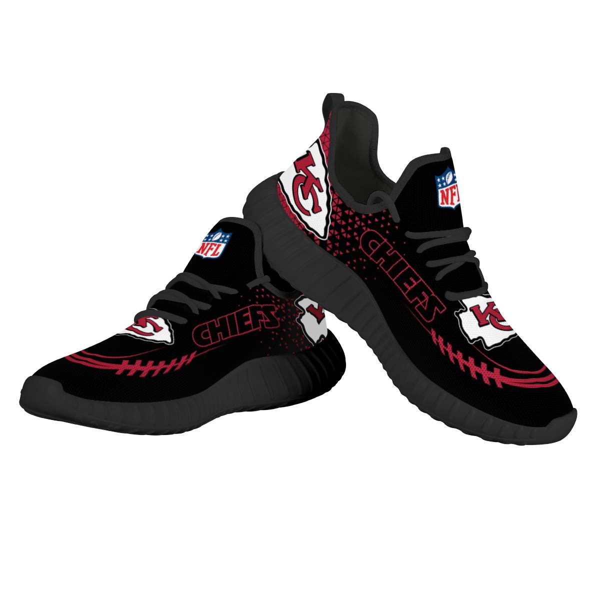Women's Kansas City Chiefs Mesh Knit Sneakers/Shoes 007