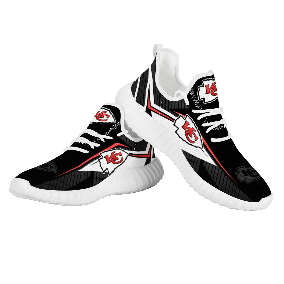 Women's Kansas City Chiefs Mesh Knit Sneakers/Shoes 008