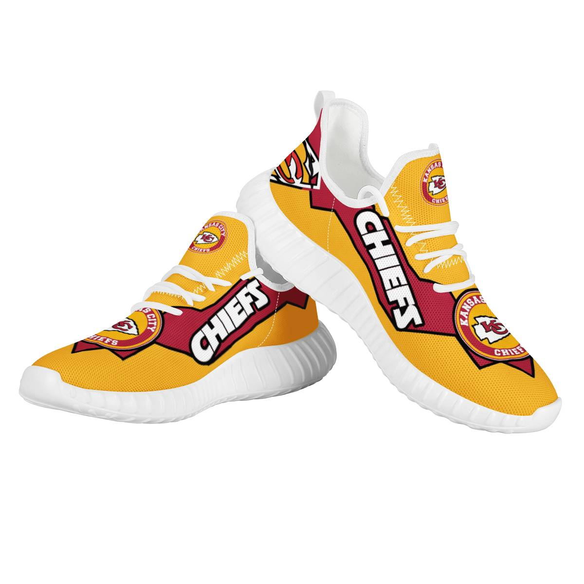 Women's Kansas City Chiefs Mesh Knit Sneakers/Shoes 010 Women's Kansas City Chiefs Mesh Knit Sneakers/Shoes 010