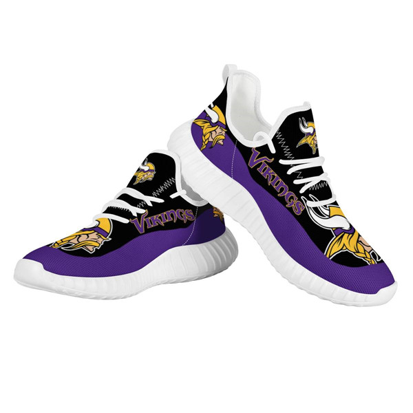 Women's Minnesota Vikings Mesh Knit Sneakers/Shoes 003