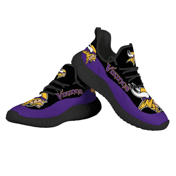 Women's Minnesota Vikings Mesh Knit Sneakers/Shoes 013