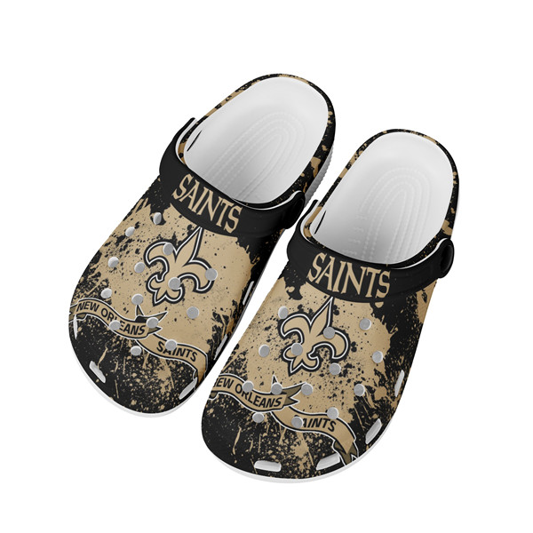 Men's New Orleans Saints Bayaband Clog Shoes 003 Men's New Orleans Saints Bayaband Clog Shoes 003