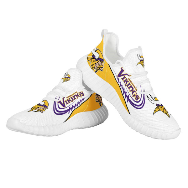 Women's Minnesota Vikings Mesh Knit Sneakers/Shoes 005