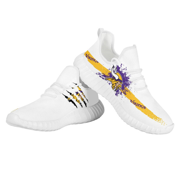Women's Minnesota Vikings Mesh Knit Sneakers/Shoes 007