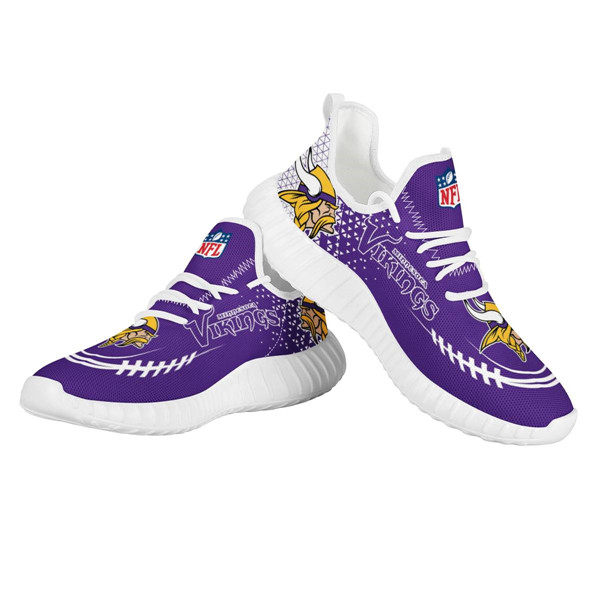Women's Minnesota Vikings Mesh Knit Sneakers/Shoes 008