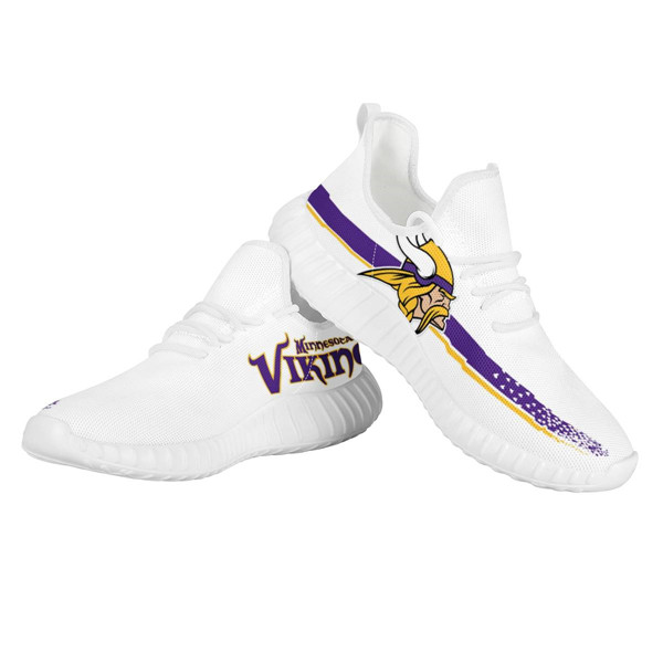 Women's Minnesota Vikings Mesh Knit Sneakers/Shoes 006