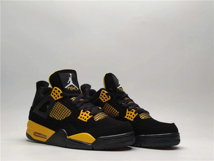 Men's Running weapon Air Jordan 4 Shoes Black/Yellow 0138 Men's Running weapon Air Jordan 4 Shoes Black/Yellow 0138